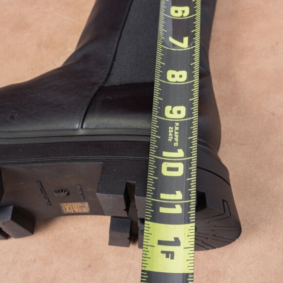 Stuart Weitzman Women Bedford Black Leather Platform Chelsea Ankle Boots sz 9 - Picture 6 of 9